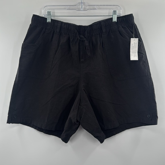 3For$20 White Stag Black Drawstring Shorts w/Pockets NEW size 2X - Picture 1 of 5